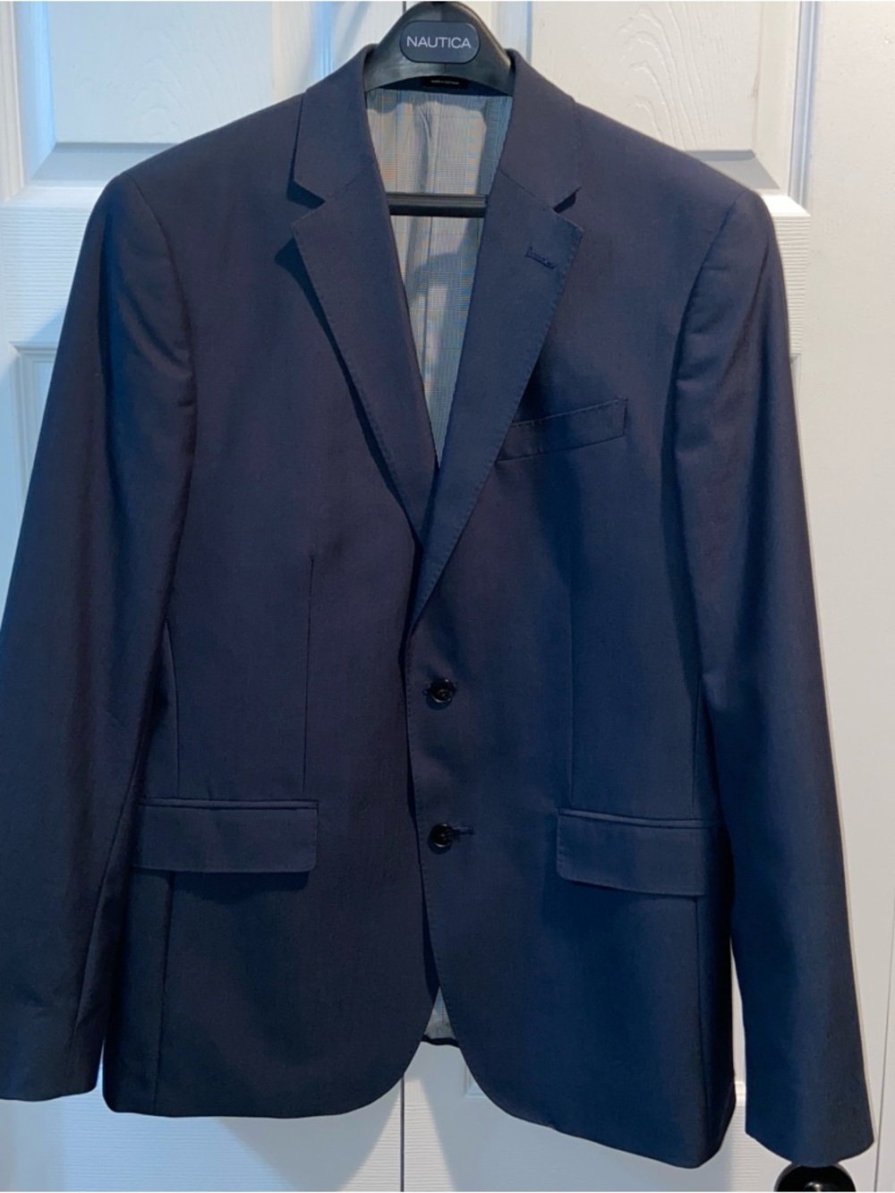 JF J Ferrar Navy Blue Suit Coat Jacket - Men's 42R